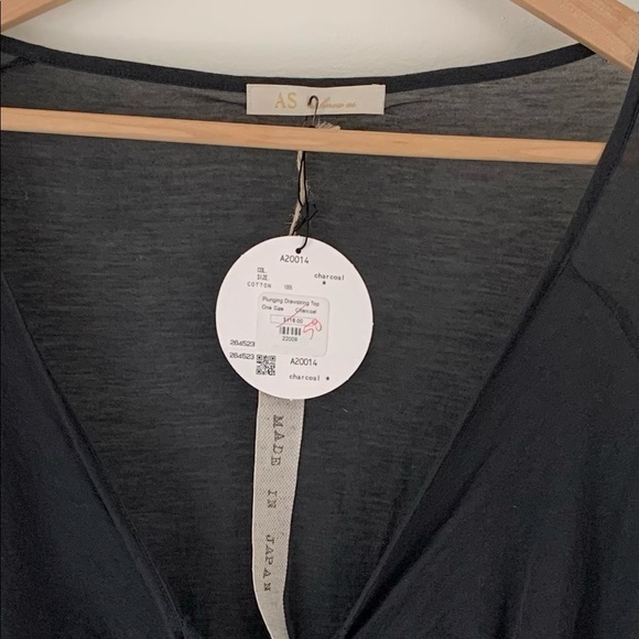 Plunging Drawstring 100% Cotton Top - Picture 5 of 8